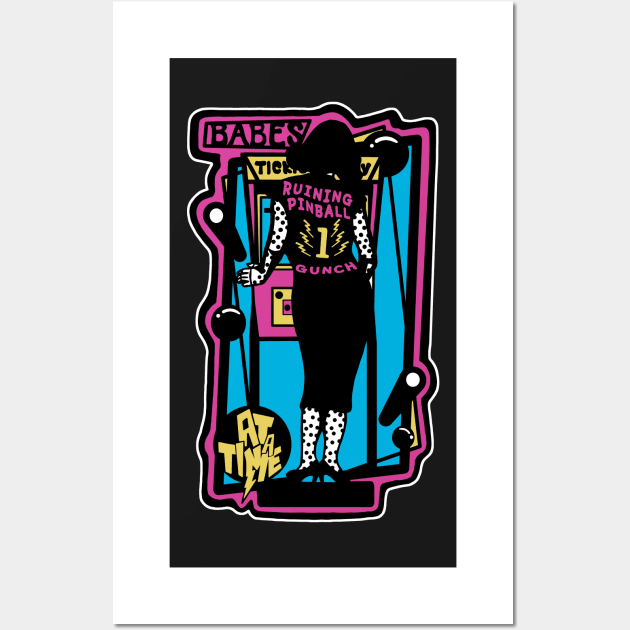 Babes Ruin Pinball Wall Art by openedeye